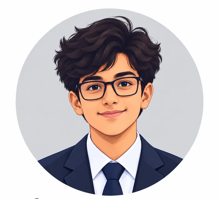 Illustrated avatar standing in for Ashish, admitted to UPenn